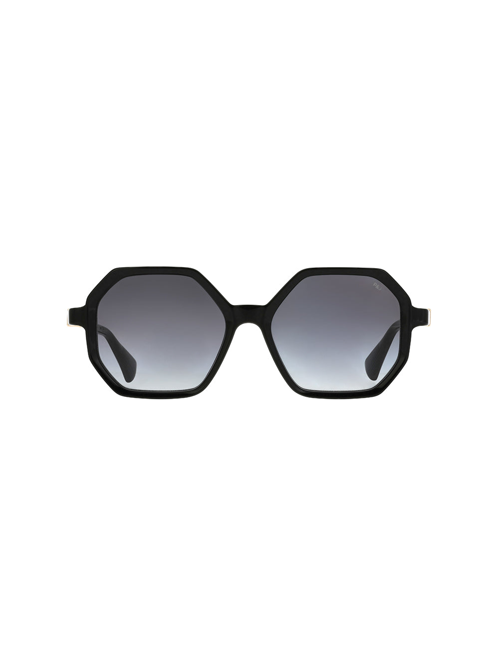 Lunettes de soleil carrées - noir brillant
