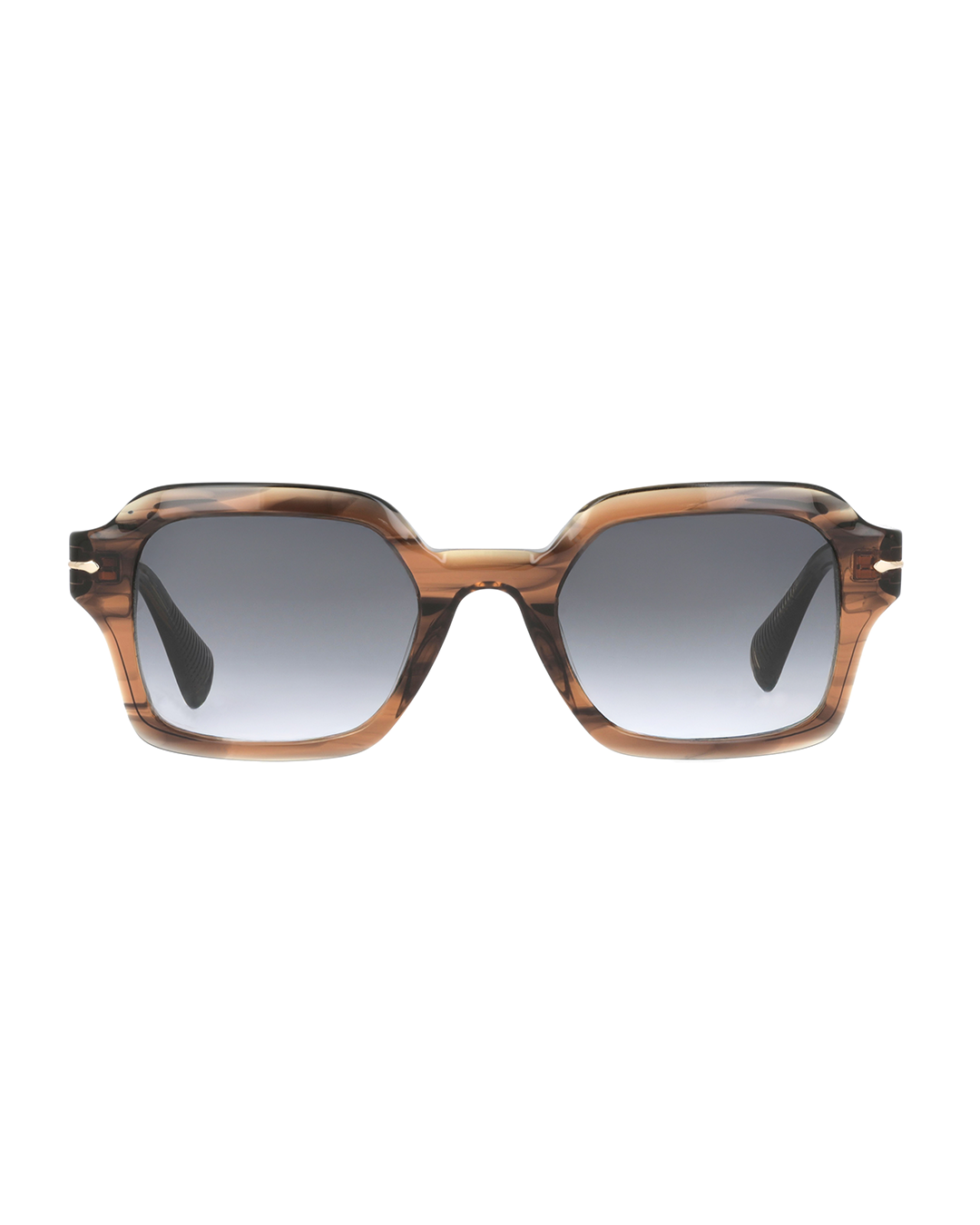 Lunettes de soleil rectangle - écaille abricot