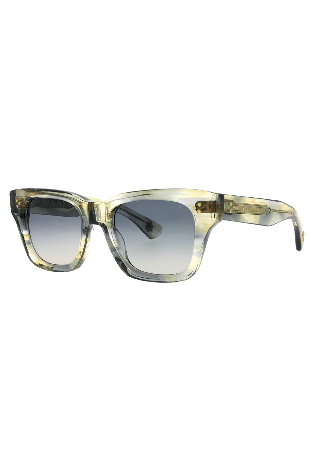 Lunettes de soleil monture rectangulaire packshot - Bleu Et Vert