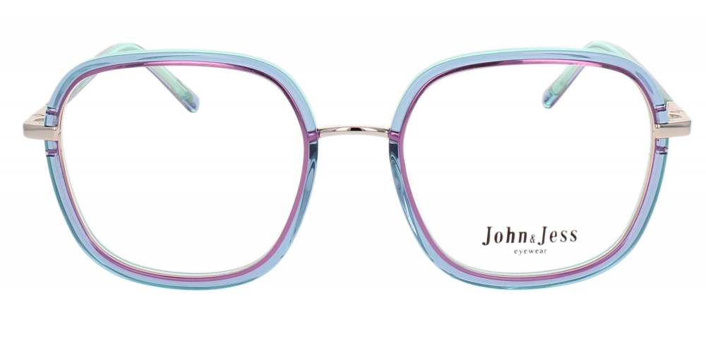 Lunette de vue John & Jess JA35PL - Bleu / Mauve / Vert Translucide