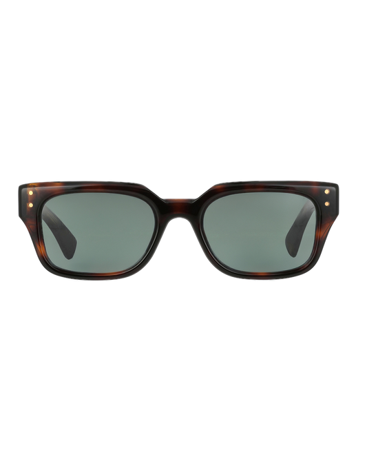 Lunettes de soleil rectangulaires - écaille fumée