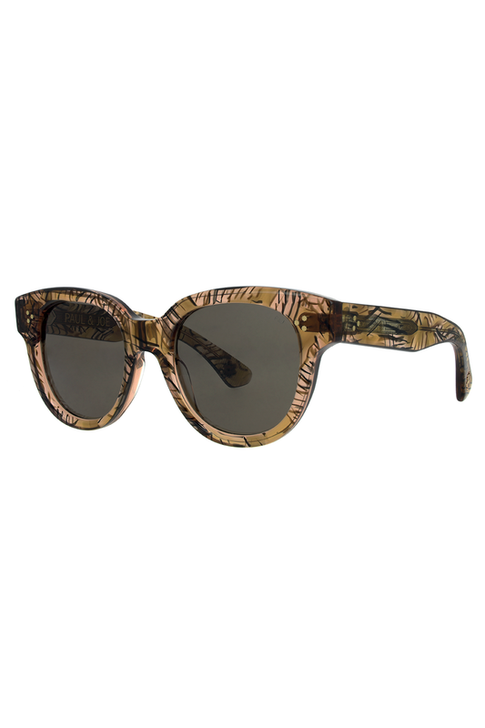 Lunettes de soleil à motif - Marron