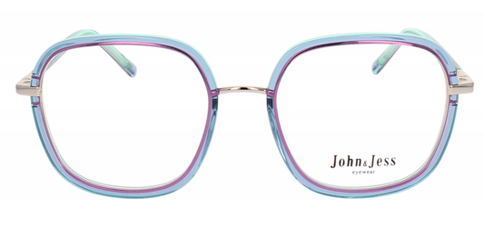 Lunette de vue John & Jess JA35PL - Bleu / Mauve / Vert Translucide